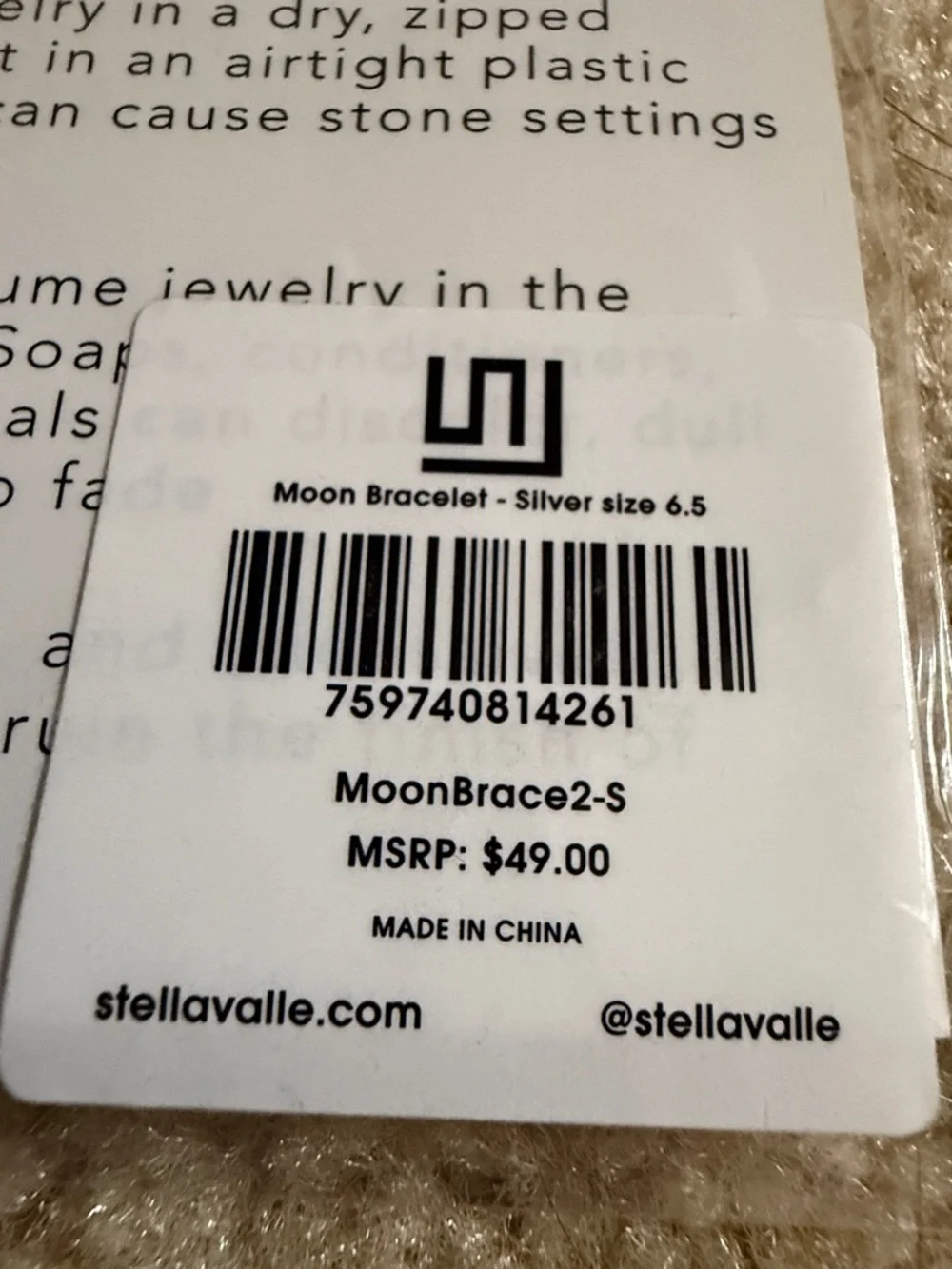 Stella Valle Silver Moon Cuff Bracelet